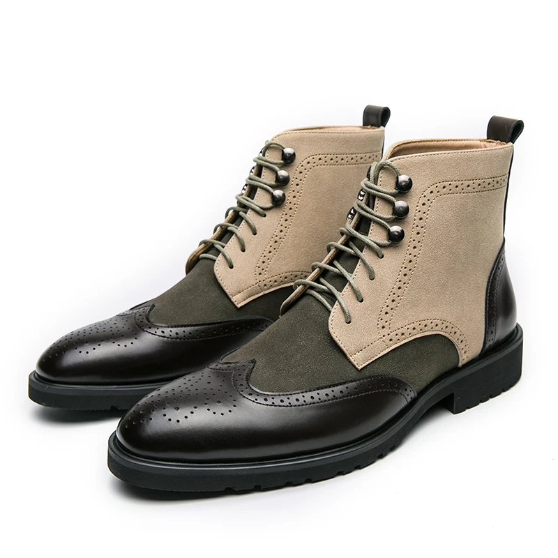 Men'S Shoes Brogues - Scarpe brogue da uomo alte nere