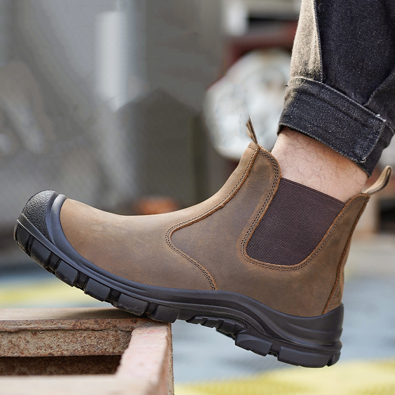 Chelsea Boots Suede - Copri punta in acciaio moda uomo