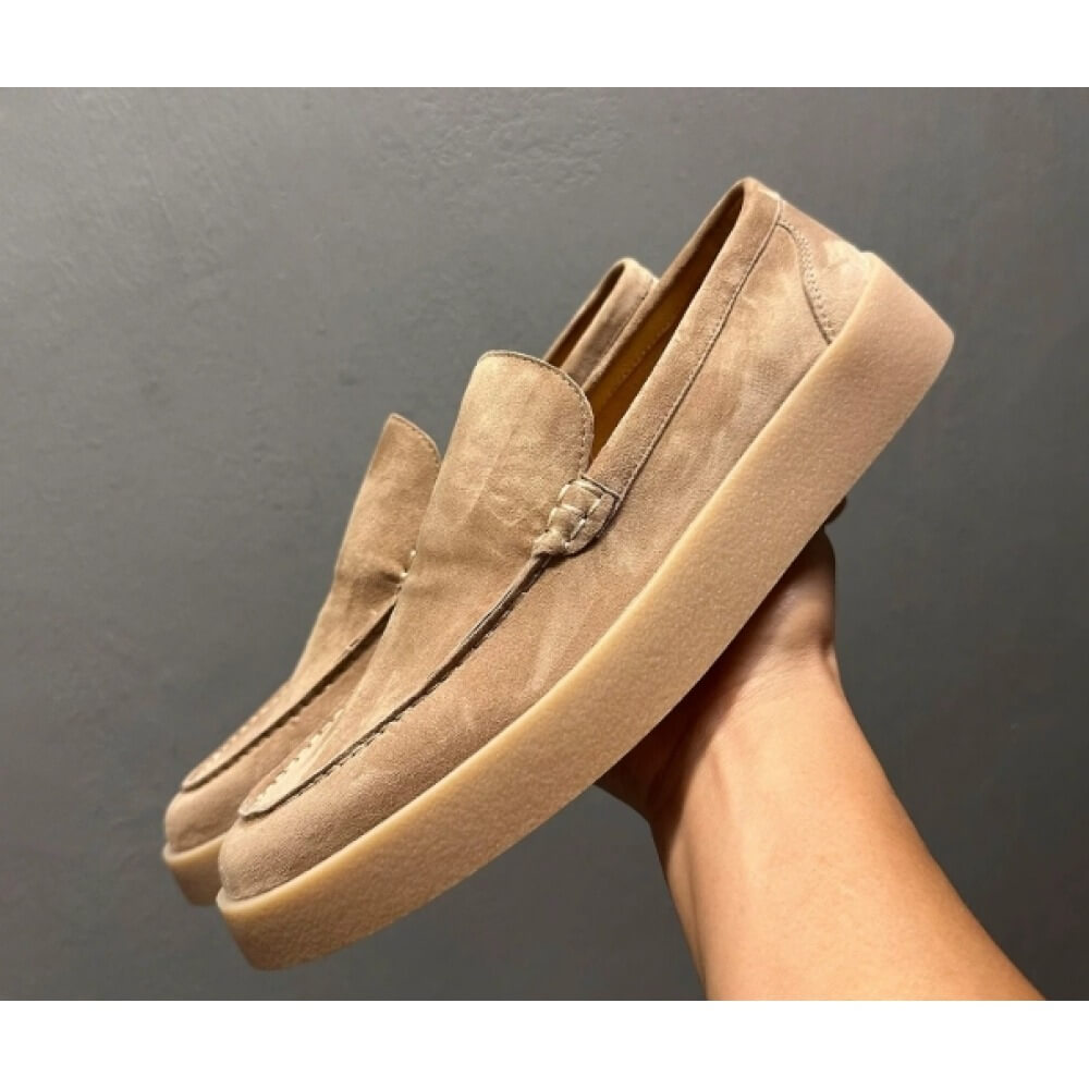 Men'S Shoes Smart - Mocassini di Lusso in Camoscio Beige