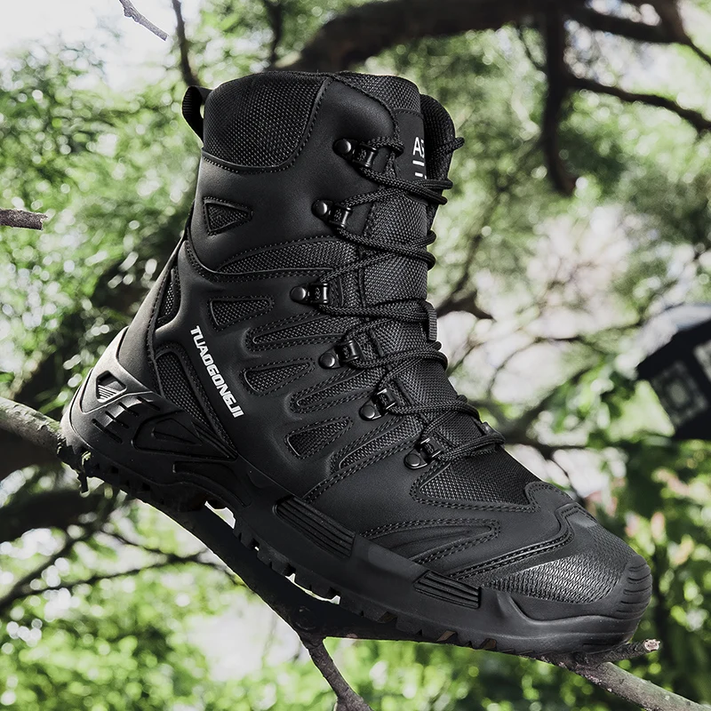 Men Shoes Boots - Stivali tattici da trekking all'aperto da
