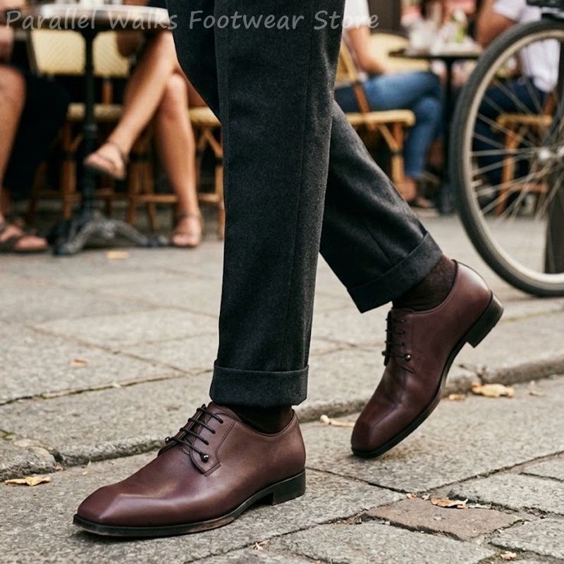 Men'S Shoes Smart - Scarpe Derby da uomo in pelle