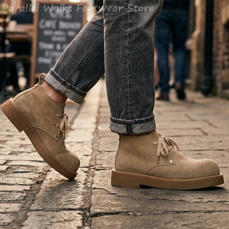 Men'S Shoes Smart - Stivali Desert Classici da Uomo in