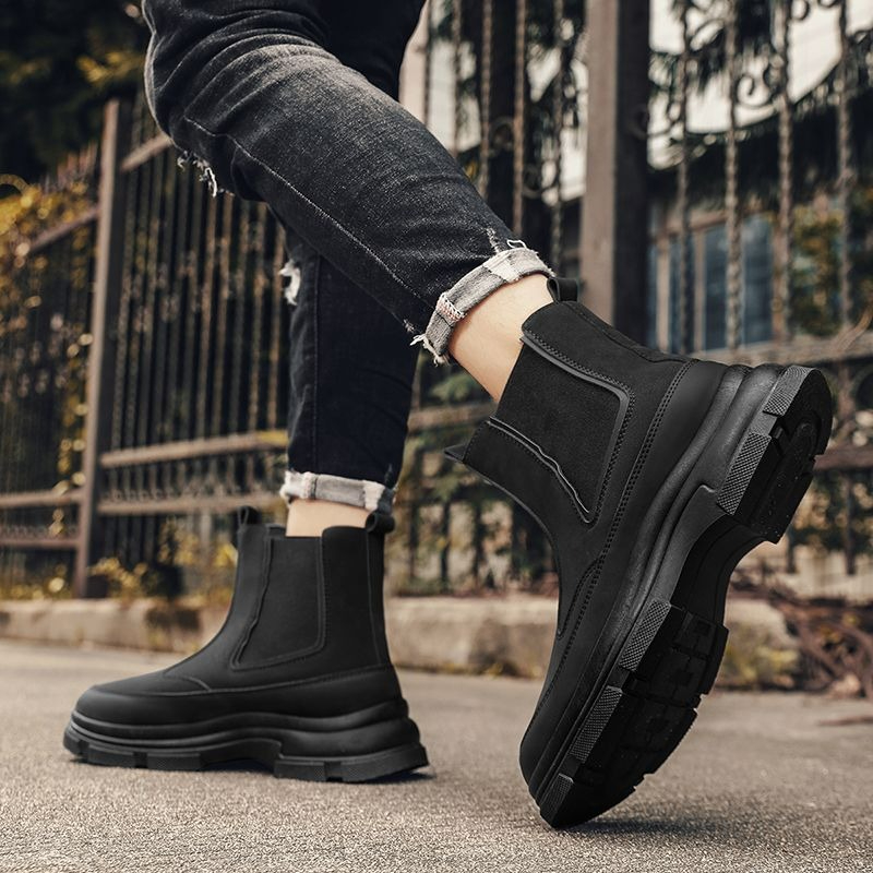 Men Shoes Online - Stivali Chelsea da Uomo Stile Britannico,