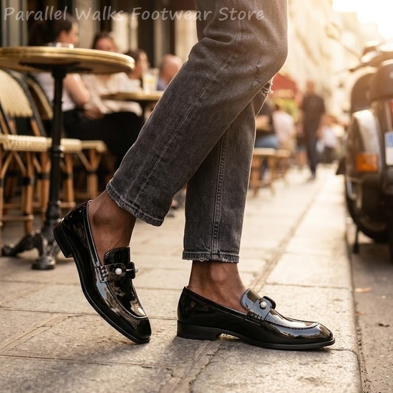 Mocassini da uomo neri in fint - Men'S Shoes Smart recensione e prezzo